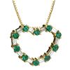 Image 1 : 14k Yellow Gold 0.89CTW Emerald and Diamond Pendant, (VS2-SI1/G-H)