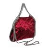 Image 3 : Stella McCartney Burgundy Velvet Falabella Mini Tote Crossbody Bag