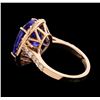 Image 3 : GIA Cert 8.88 ctw Tanzanite and Diamond Ring - 14KT Rose Gold