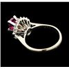 Image 3 : 1.00 ctw Ruby And Diamond Ring - 10KT White Gold