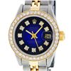 Image 1 : Rolex Ladies 2 Tone Yellow Gold Blue Vignette VS Diamond Datejust Wristwatch