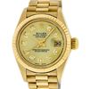 Image 1 : Rolex Ladies 18K Yellow Gold Champagne Diamond Datejust President Wristwatch Wit
