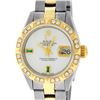 Image 1 : Rolex Ladies 2 Tone Yellow Gold MOP & Pyramid Diamond Datejust Wriswatch