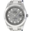 Image 1 : Rolex Mens SS 41MM Meteorite Baguette Diamond Datejust 2 Oyster Band Wristwatch
