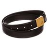 Image 3 : Dunhill Black Leather Gold Buckle Belt