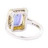 Image 3 : 3.31 ctw Tanzanite and Diamond Ring - 14KT White Gold