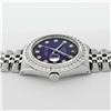 Image 8 : Rolex Mens Stainless Steel Blue Vignette 3 ctw Diamond Datejust Wristwatch With
