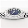 Image 9 : Rolex Mens Stainless Steel Blue Vignette 3 ctw Diamond Datejust Wristwatch With