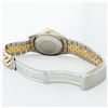 Image 9 : Rolex Mens 2 Tone 14K Mother Of Pearl Diamond & Sapphire Datejust Wristwatch