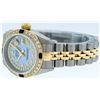 Image 9 : Rolex Ladies 2 Tone Yellow Gold Blue Mother Of Pearl Diamond & Sapphire Datejust