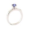 Image 4 : 1.15 ctw Blue Sapphire And Diamond Ring - 18KT White Gold