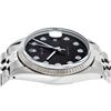 Image 4 : Rolex Mens Stainless Black Diamond 36MM Datejust Wristwatch