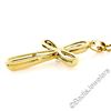 Image 8 : Italian 18kt Yellow Gold Round Diamond Polished Cross Pendant Necklace
