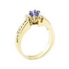 Image 4 : 0.99 ctw Blue Sapphire And Diamond Ring - 14KT Yellow Gold