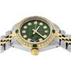 Image 6 : Rolex Ladies 2 Tone Yellow Gold Green Diamond & Emerald Datejust Wristwatch