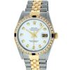 Image 2 : Rolex Mens 2 Tone 14K White Diamond & Sapphire Datejust Wriswatch