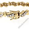 Image 5 : 14kt Yellow and White Gold 1.80 ctw Diamond Wavy Link Tennis Bracelet