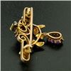 Image 5 : Victorian 15kt Yellow Gold Old Cut Amethyst and Seed Pearl Brooch or Pendant