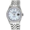 Image 2 : Rolex Mens Stainless Steel Mother Of Pearl Diamond 36MM Datejust Wristwatch
