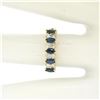 Image 7 : 14kt Yellow Gold 0.98 ctw Sapphire and Diamond Band Ring