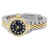 Image 4 : Rolex Ladies 2 Tone Yellow Gold Black Diamond Lugs Datejust Wristwatch