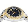Image 5 : Rolex Ladies 2 Tone Yellow Gold Black Diamond Lugs Datejust Wristwatch