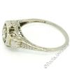 Image 8 : Antique Art Deco 18kt White Gold 0.35 ctw European Diamond Solitaire Filigree En