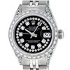 Image 2 : Rolex Ladies Stainless Steel 26MM Black Diamond Lugs Datejust Wristwatch