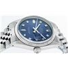 Image 3 : Rolex Mens Stainless Blue Diamond 36MM Datejust Wristwatch