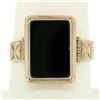 Image 4 : 10K Rose Gold Bezel Set Uncarved Stone Solitaire Ring