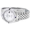 Image 4 : Rolex Mens Stainless Steel Silver MOP Roman 36MM Diamond & Sapphire Datejust Wri