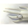 Image 4 : 8.92 CTW Natural Opal And Diamond Ring In 14K Solid White Gold