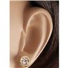 Image 3 : 2.00 CTW Natural Morganite Earrings 14k Solid Yellow Gold