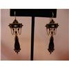 Image 1 : Victorian 14K Jet and Seed Pearl Dangle #1083437