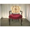 Image 1 :  Nice Old Needlepoint Accent Arm Chair-Burgundy#1083764