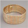 Image 1 : 18kt. Flexible Two Colour Gold Cuff Bracelet #1093696