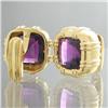 Image 1 : Contemporary Amethyst Cufflinks 18 kt. Gold #1093700