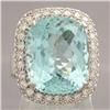 Image 1 : Contemporary Aquamarine and Diamond Dinner Ring#1093708