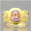 Image 1 : Modern Pink Sapphire & Diamond Set Ring #1093711