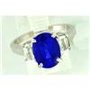 Image 1 : Sapphire and Diamond Ring in Platinum #1093916