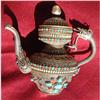 Antique Nepalese silver  teapot decorated with #1094203
