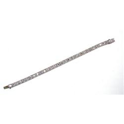 Platinum and Diamond Straight line Bracelet #1094322