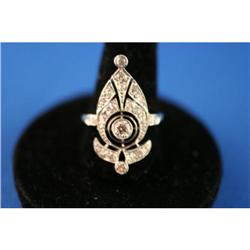 Spectacular Art Deco Platinum and Diamond Ring #1094330
