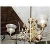 Image 1 : 3 L bronze and crystal Nouveau chandelier #1094432