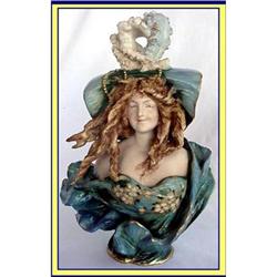 RSTK TURN TEPLITZ ART NOUVEAU BUST WOMAN WIND #1094497
