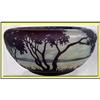 Image 1 : DAUM NANCY CAMEO GLASS ENAMEL LANDSCAPE BOWL #1094510