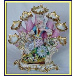 JACOB PETIT PORCELAIN TULIP VASE FIGURE LADY 19#1094511