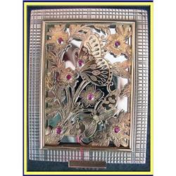 SIGNED BOUCHERON PARIS COMPACT BOX SILVER GILT #1094517