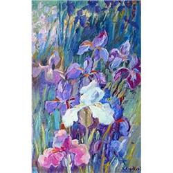"Irises" oil in impressionism style by Sorokina#1115494