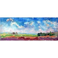 "Sunny day" oil in impressionism style. #1115499